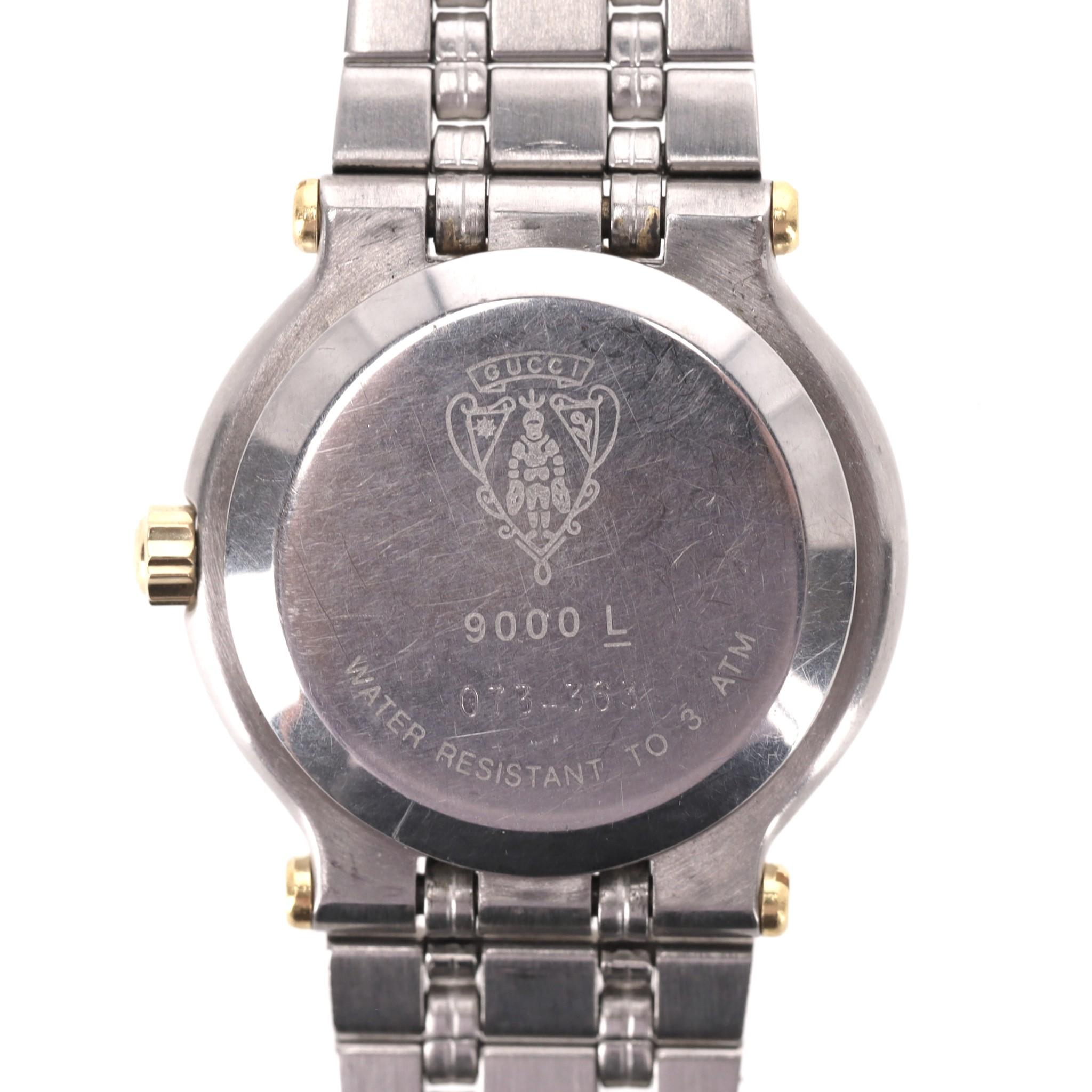 Gucci Vintage Date 9000L Two-Tone Stainless Steel & Gold Watch 2