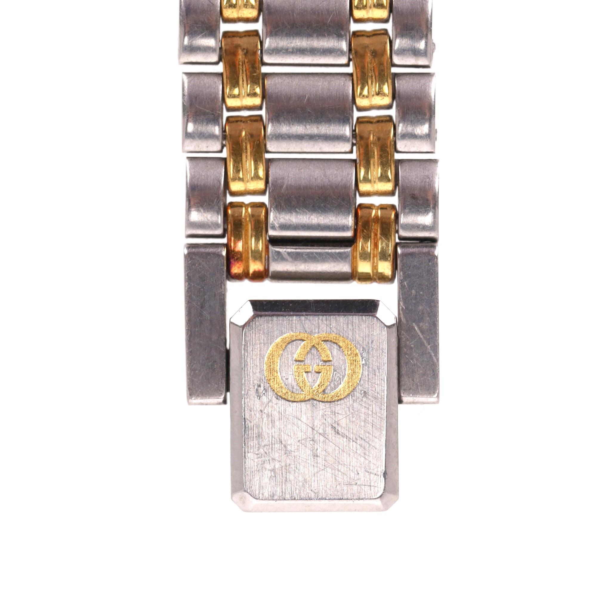 Gucci Vintage Date 9000L Two-Tone Stainless Steel & Gold Watch 3