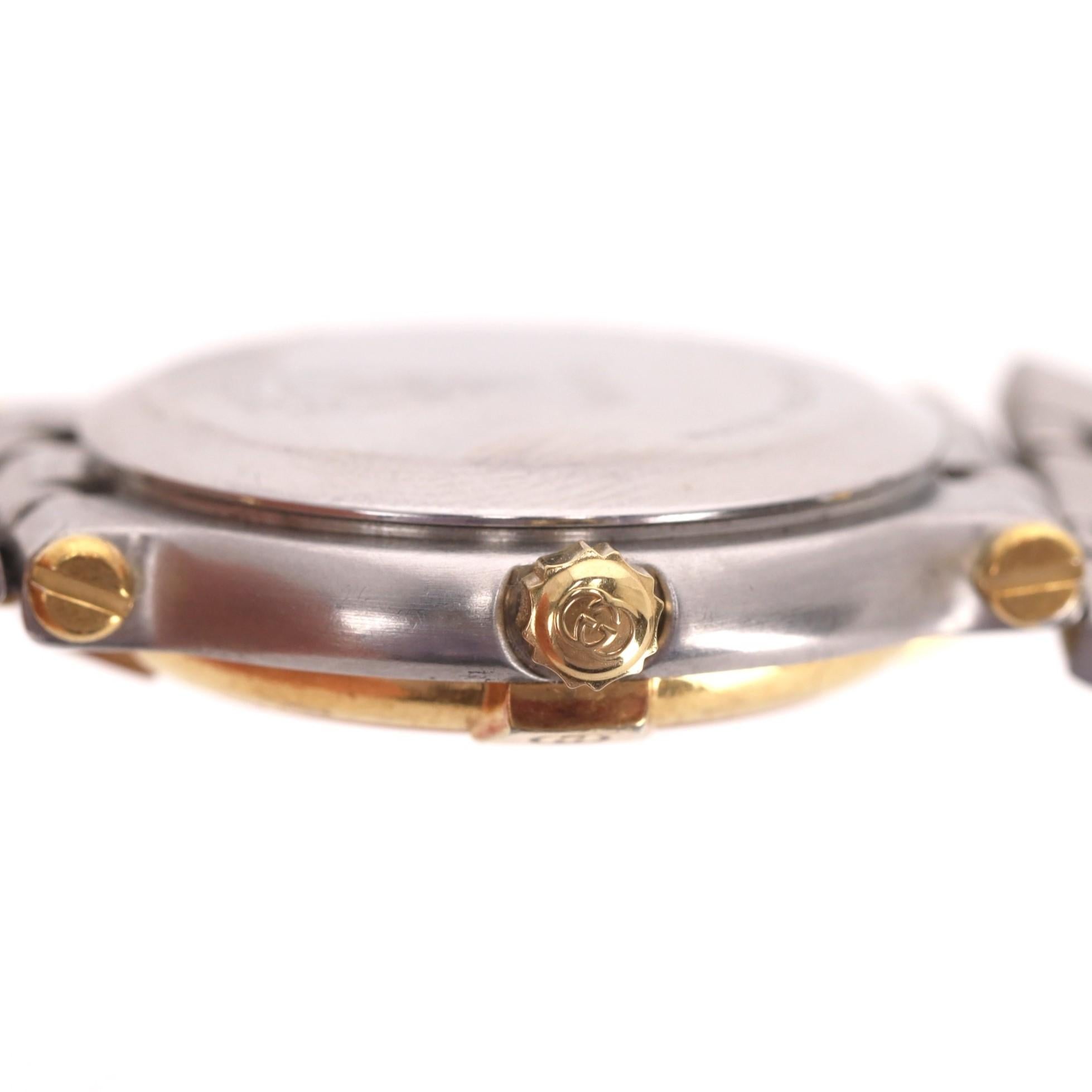 Gucci Vintage Date 9000L Two-Tone Stainless Steel & Gold Watch 4