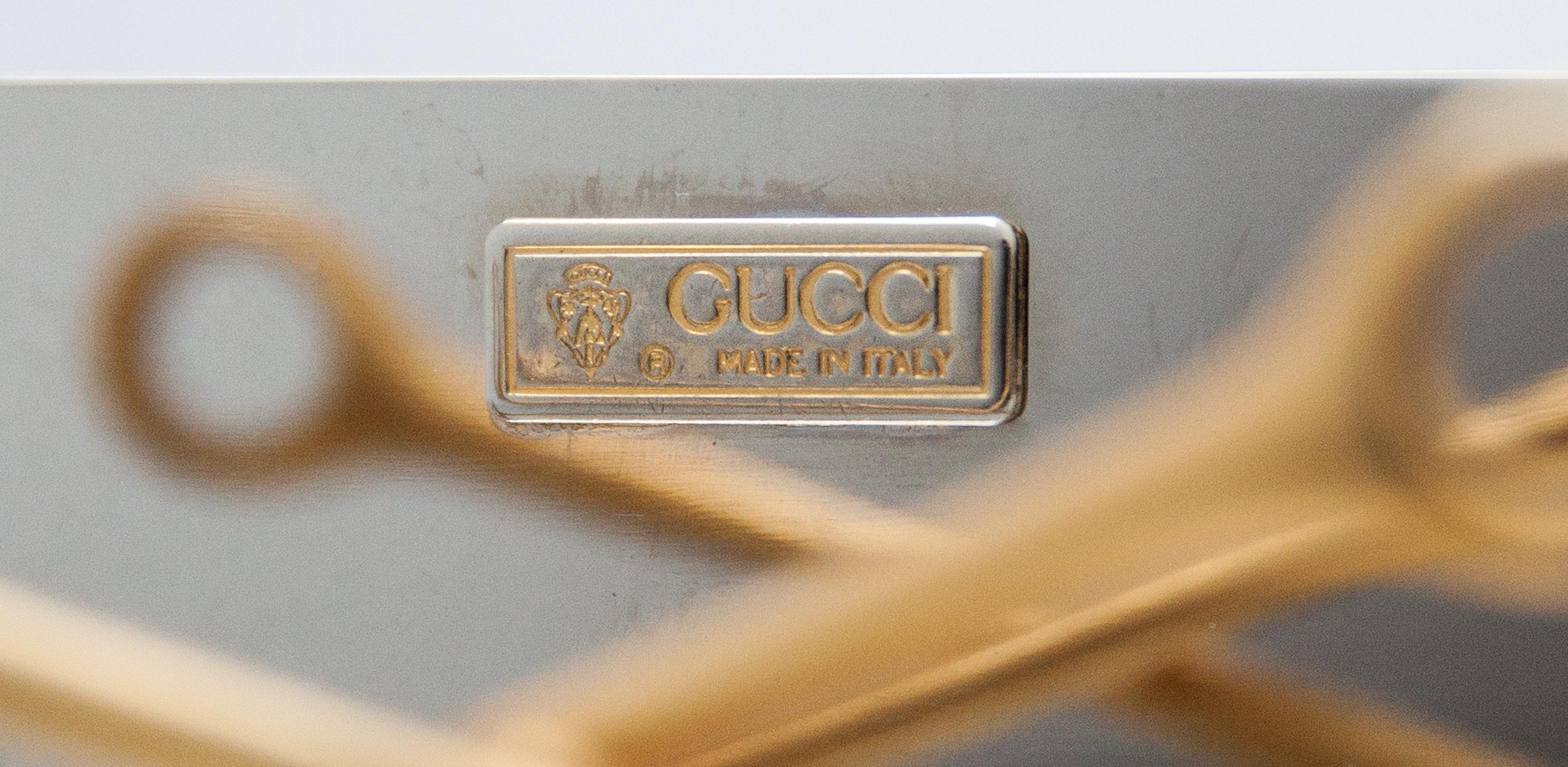 Italian Gucci Vintage Desk Envelope Stirrup Holder 1970s