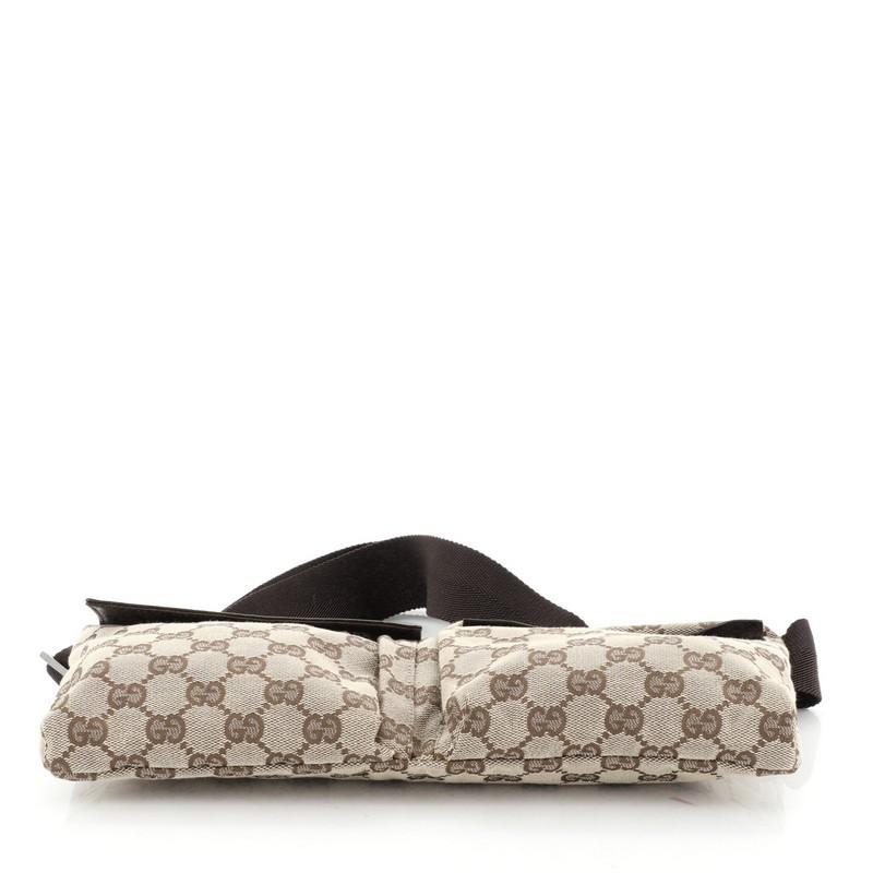 Gucci Vintage Double Belt Bag GG Canvas  In Good Condition In NY, NY