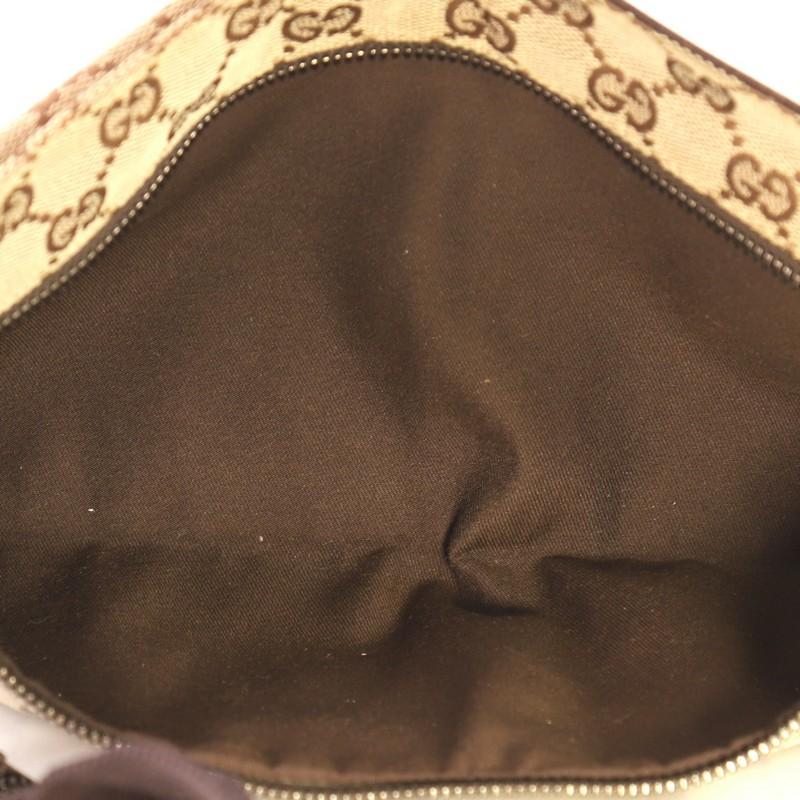 Brown Gucci Vintage Double Belt Bag GG Canvas