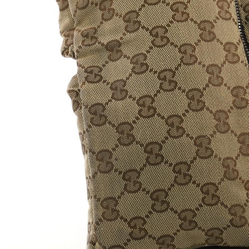 Gucci Vintage Double Belt Bag GG Canvas In Good Condition In NY, NY