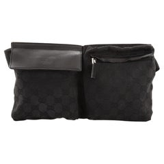 Gucci Vintage Double Belt Bag GG Canvas