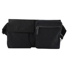 Gucci Vintage Double Belt Bag GG Canvas