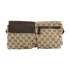 Gucci Vintage Double Belt Bag GG Canvas