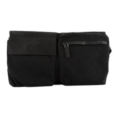 Gucci Vintage Double Belt Bag GG Canvas