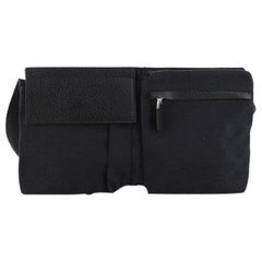 Gucci Vintage Double Belt Bag GG Canvas Gucci Vintage Double Belt Bag GG Canvas
