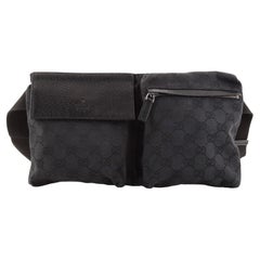 Gucci Vintage Double Gürteltasche GG aus Segeltuch