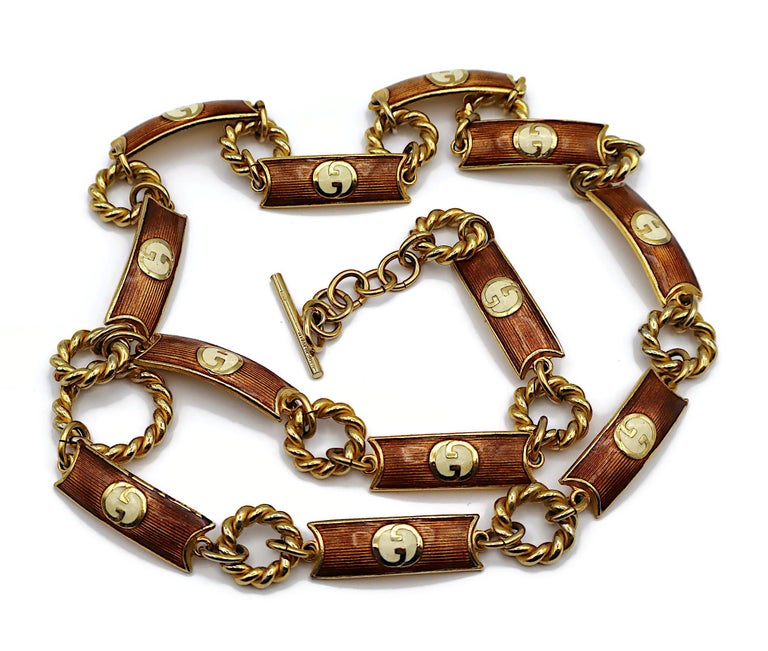 Gucci Rare Vintage Enamel 80s Chain Link Belt Gucci | Accessories | Gucci Rare Vintage Enamel 8s Chain  main image 2