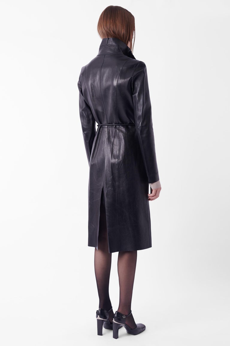 Gucci Vintage F/W 1999 Runway Leather Coat at 1stDibs