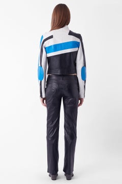 Gucci Vintage F/W 2003 GG Logo Black Leather Trousers