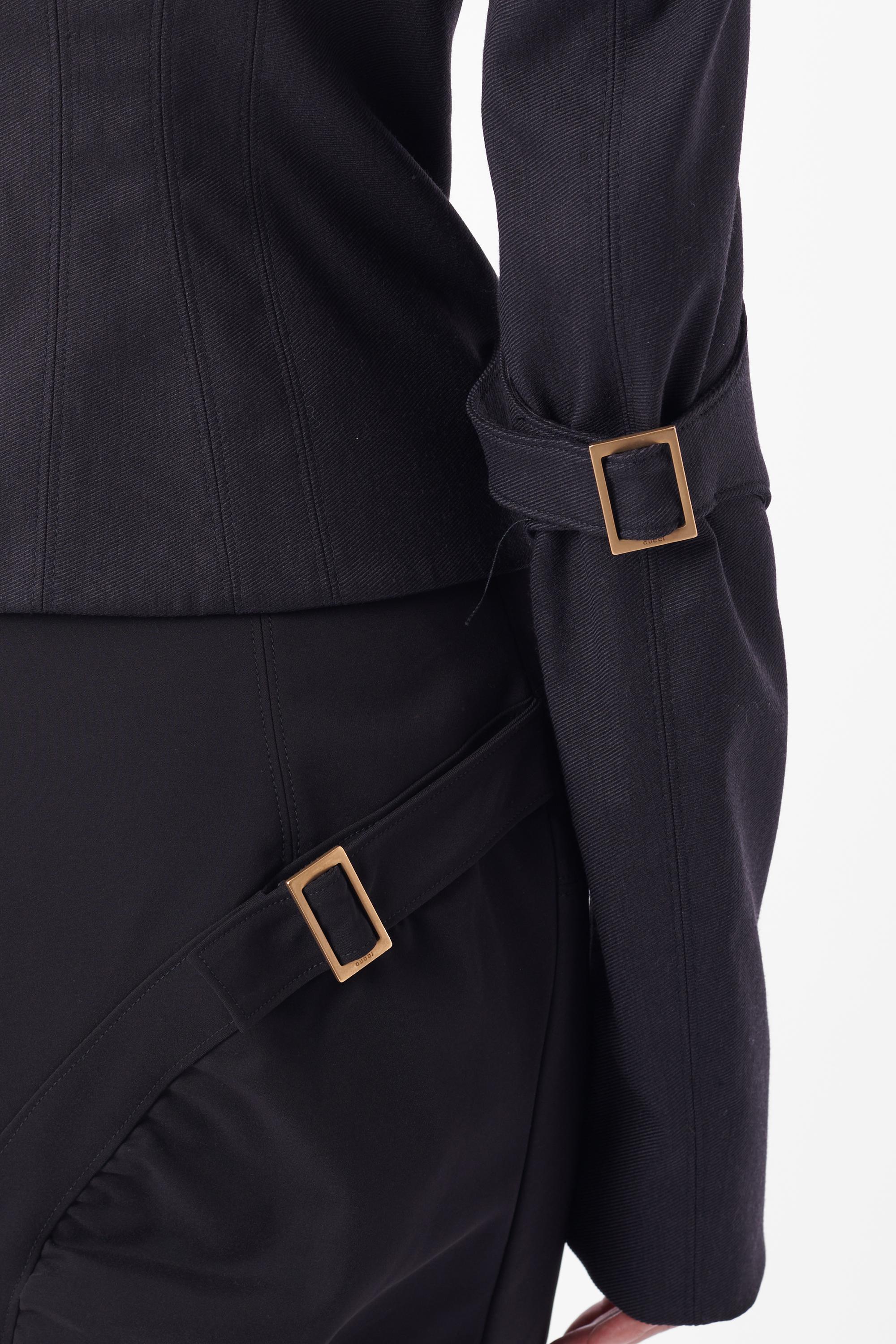 Gucci Vintage H/W 2003 Laufsteg Jacke & Rock im Zustand „Hervorragend“ im Angebot in London, GB