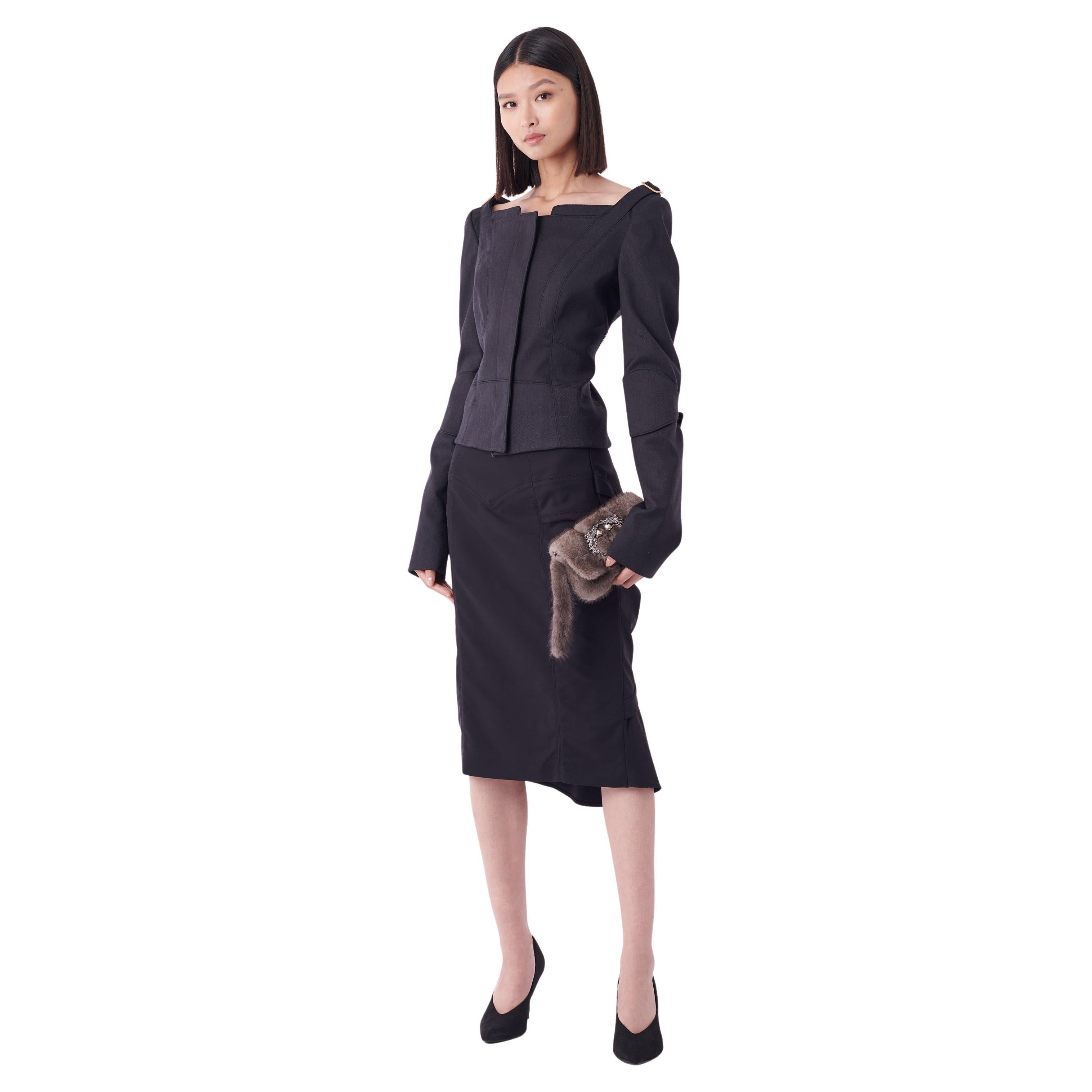 Gucci Vintage H/W 2003 Laufsteg Jacke & Rock im Angebot