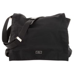 Gucci Vintage Flap Messenger Bag Canvas Large