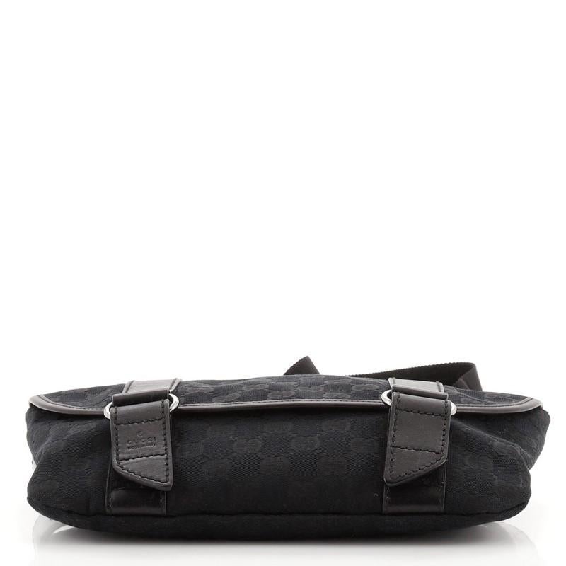 Gucci Vintage Flap Waist Bag GG Canvas Medium In Good Condition In NY, NY