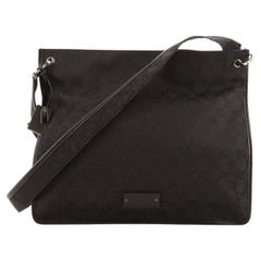 Gucci Vintage Flat Messenger Bag GG Canvas Medium