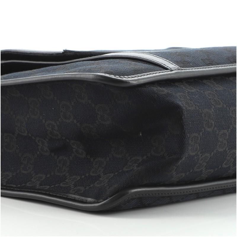 Gucci Vintage Front Pocket Zip Tote GG Canvas mit Leder groß 1
