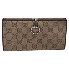 Gucci Vintage GG Canvas Horsebit Continental Wallet