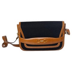 Gucci, Vintage GG emaille bag with black canvas
