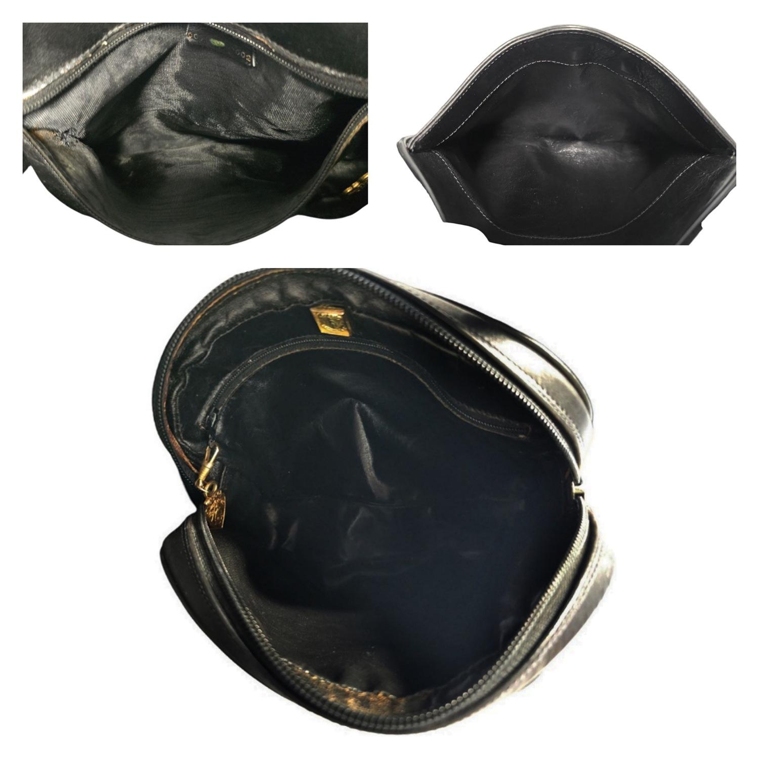 Gucci Vintage GG Leather Camera Shoulder Bag For Sale 2