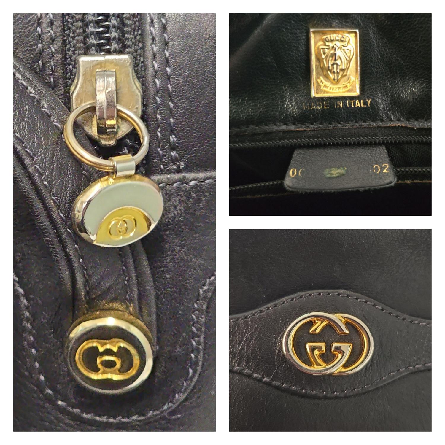 Gucci Vintage GG Leather Camera Shoulder Bag For Sale 4