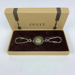 Gucci Vintage GG Logo Double Keyring Key Ring with Box