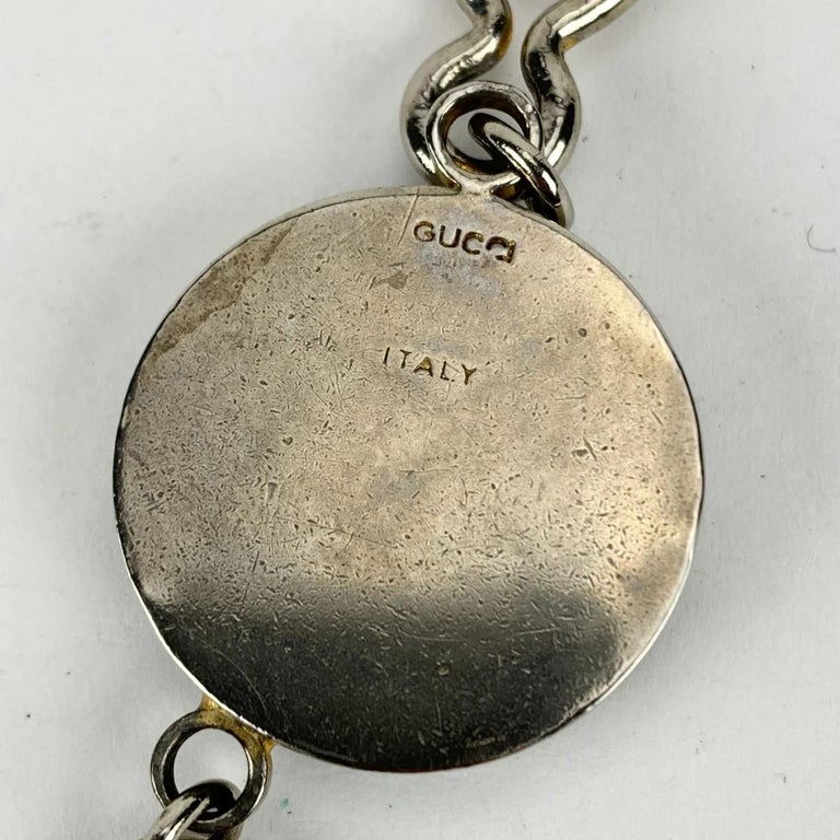 Gucci Vintage GG Logo Double Keyring Key Ring with Box For Sale at 1stDibs