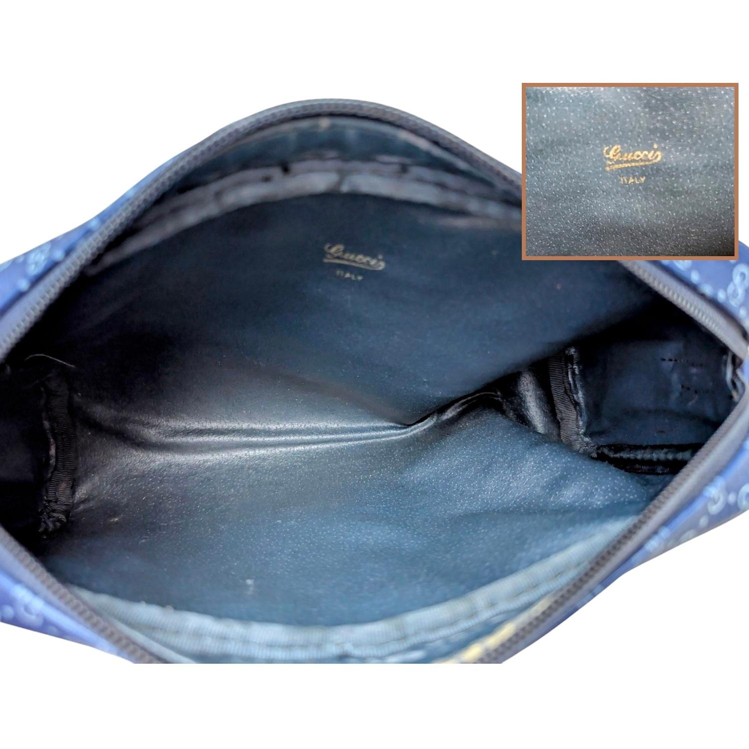 Gucci Vintage GG Micro Monogram Navy Shoulder Bag en vente 2