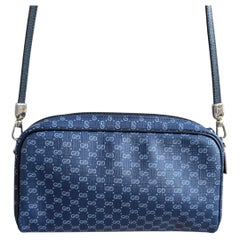 Gucci Vintage GG Micro Monogram Navy Shoulder Bag