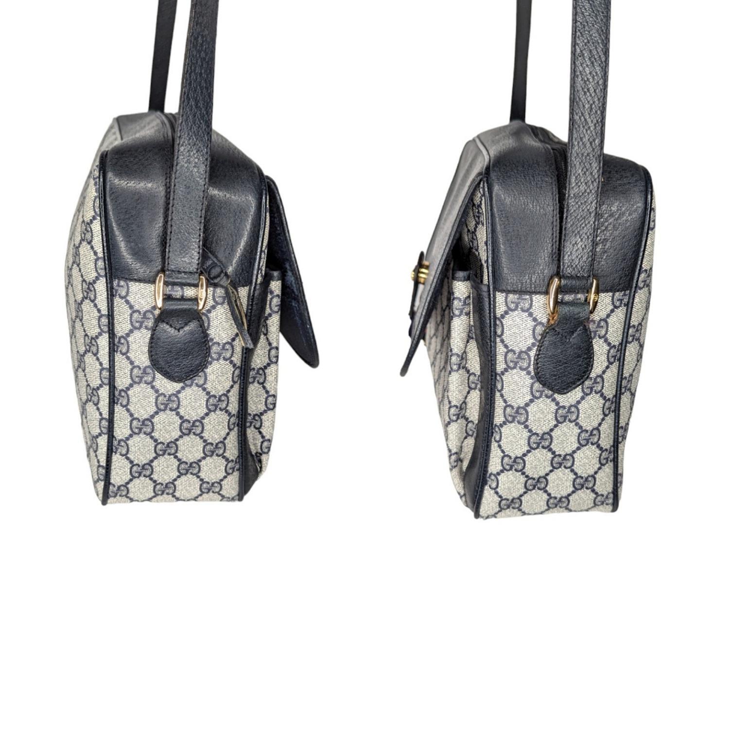 Women's or Men's Gucci Vintage GG Micro Monogram Navy Web Messenger