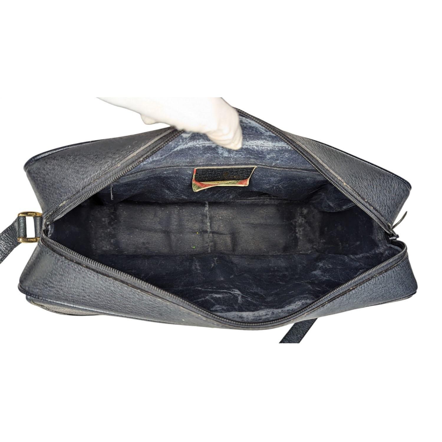 Gucci Vintage GG Micro Monogram Navy Web Messenger 3