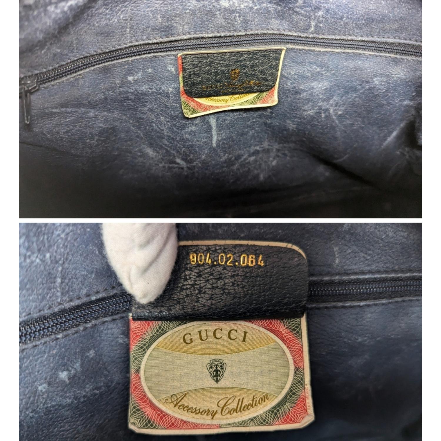 Gucci Vintage GG Micro Monogram Navy Web Messenger 5