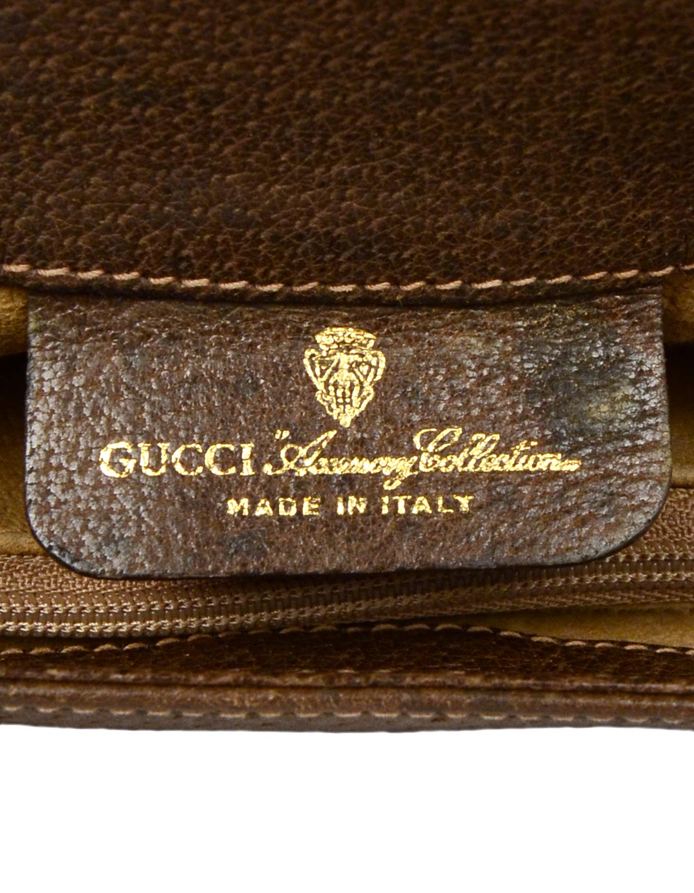 Gucci Vintage GG Monogram Canvas Supreme Crossbody Bag W/ Web 4