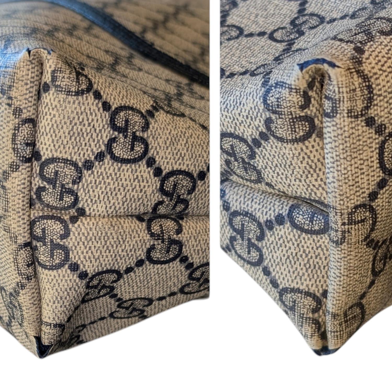 Gucci Vintage GG Monogram Sherry Cloth Tote For Sale 4
