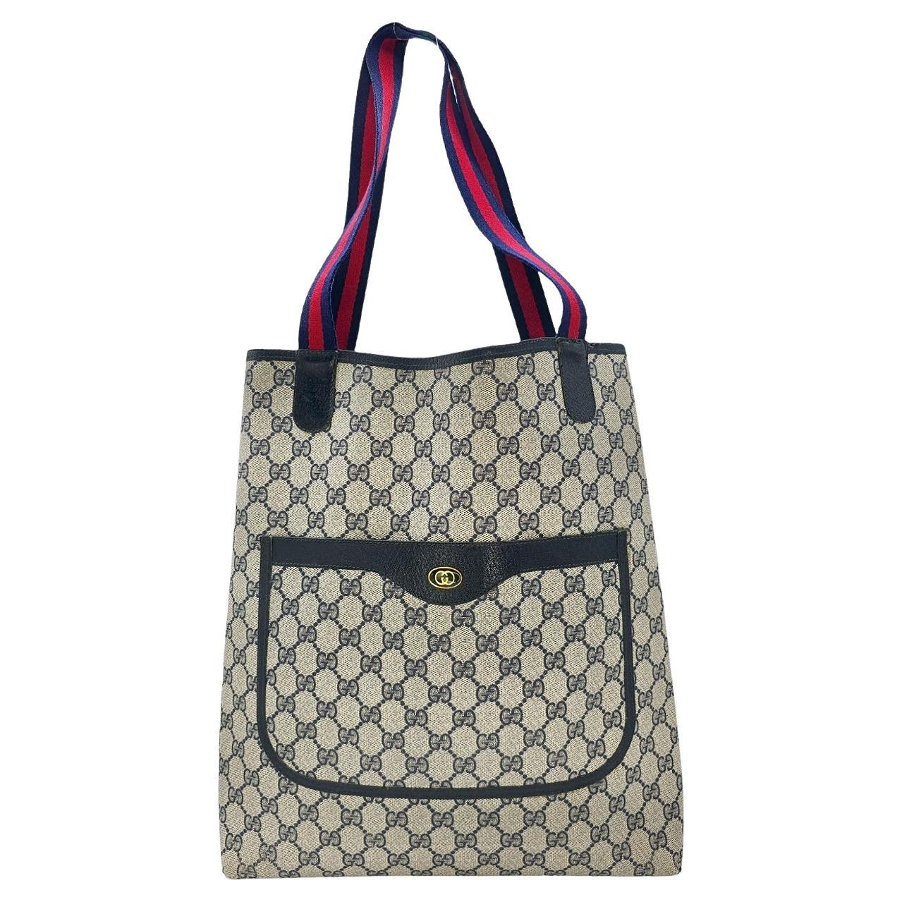 Gucci Vintage GG Monogram Sherry Cloth Tote