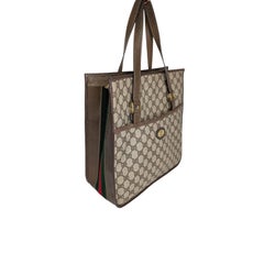 Gucci Vintage GG Plus Canvas Sherry Web Tote