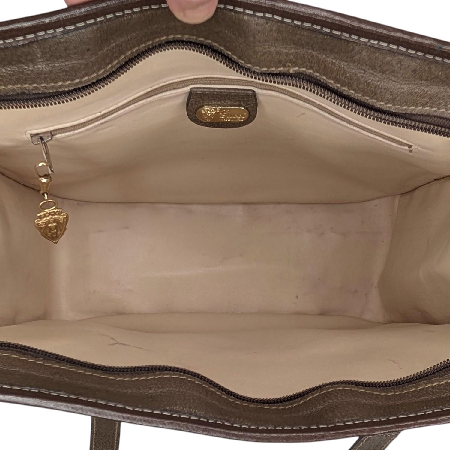 Gucci Vintage GG Plus Canvas Sherry Web Tote im Angebot 1