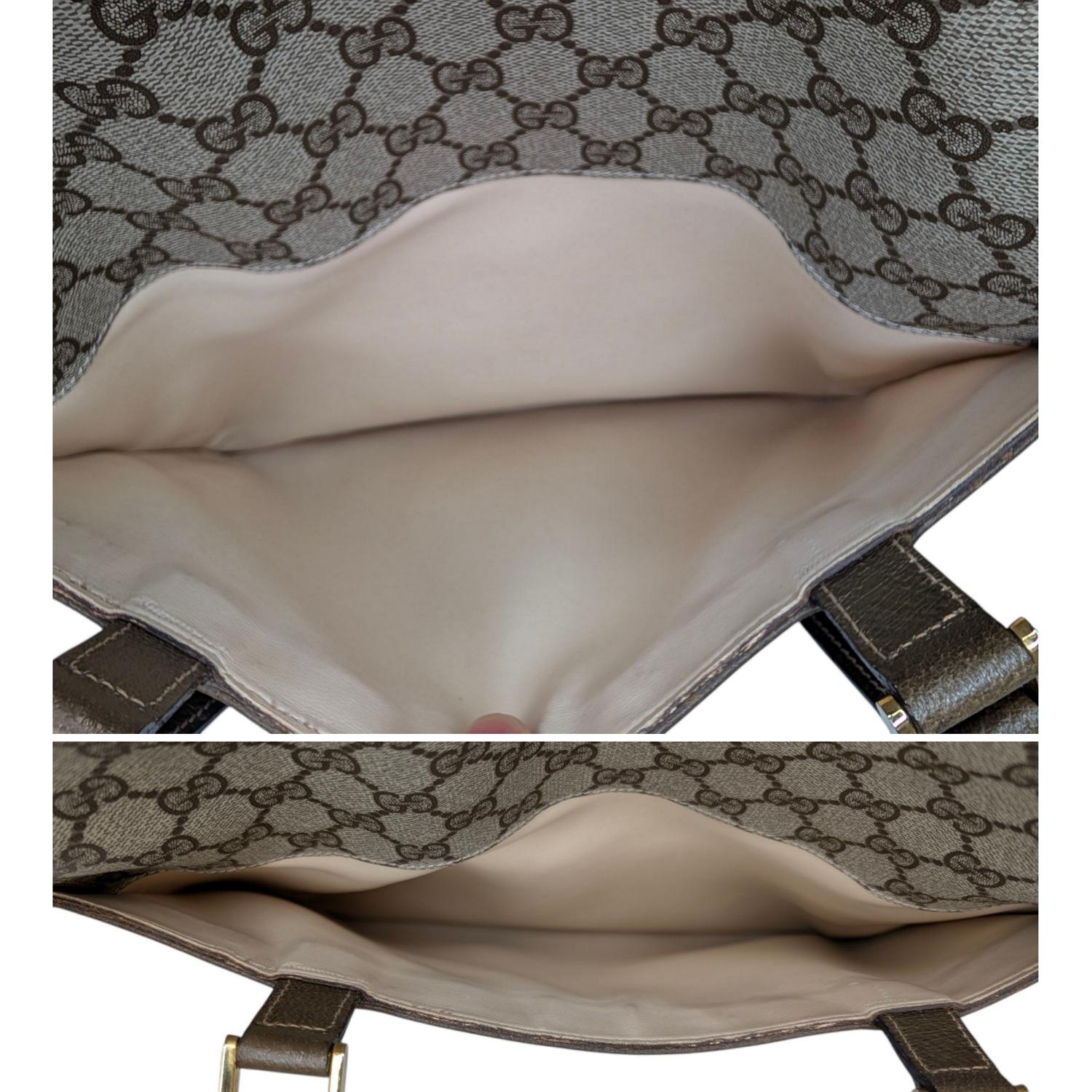 Gucci Vintage GG Plus Canvas Sherry Web Tote im Angebot 2