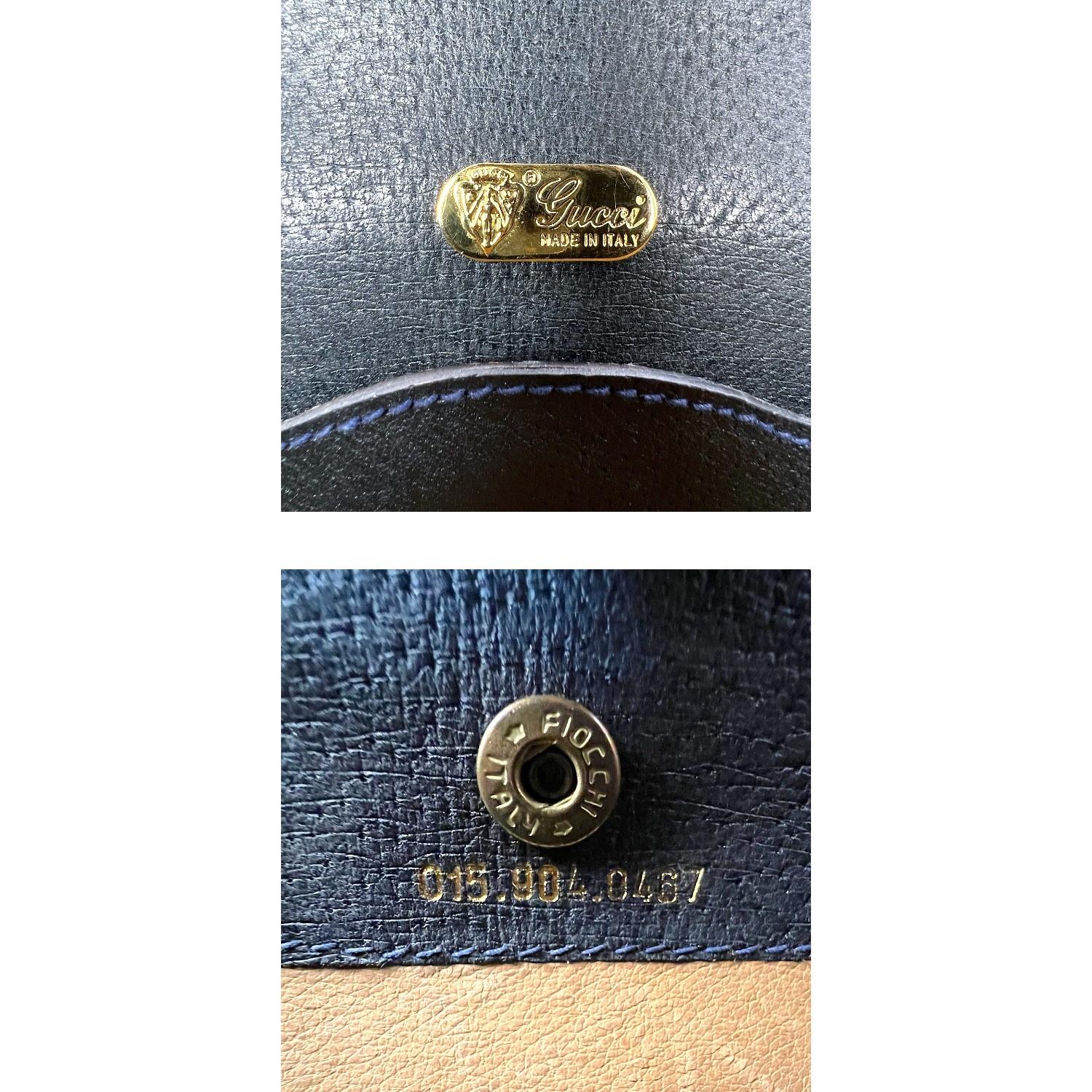 Women's or Men's Gucci Vintage GG Plus Navy Blue Briefcase Portfolio