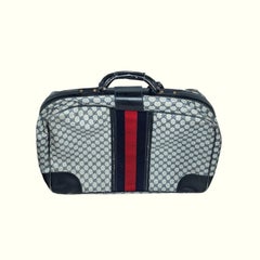 Gucci Vintage GG Plus Web Suitcase Luggage