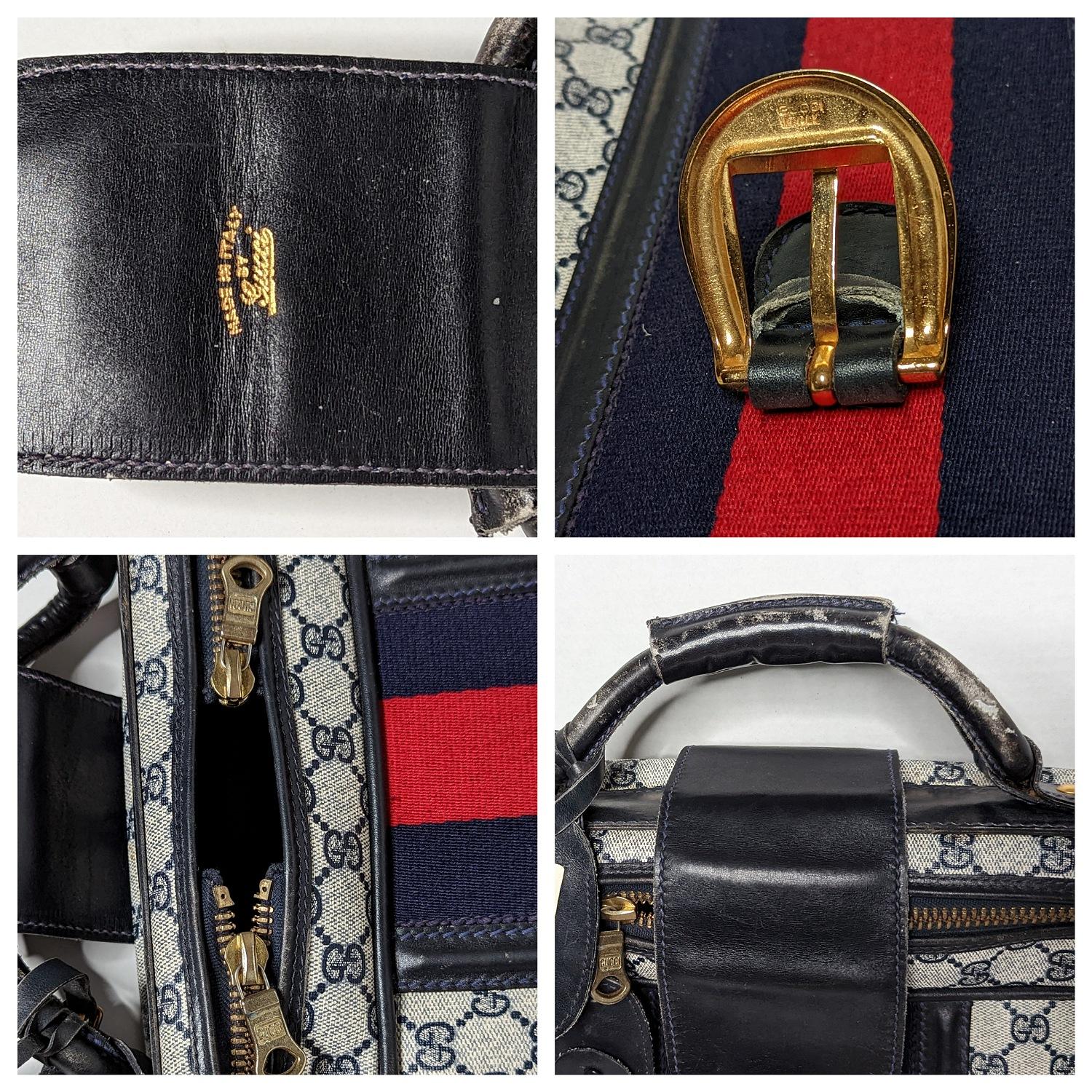 Gucci Vintage GG Plus Web Suitcase Luggage 1
