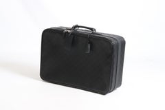 Gucci Vintage Gg Satin And Leather Suitcase