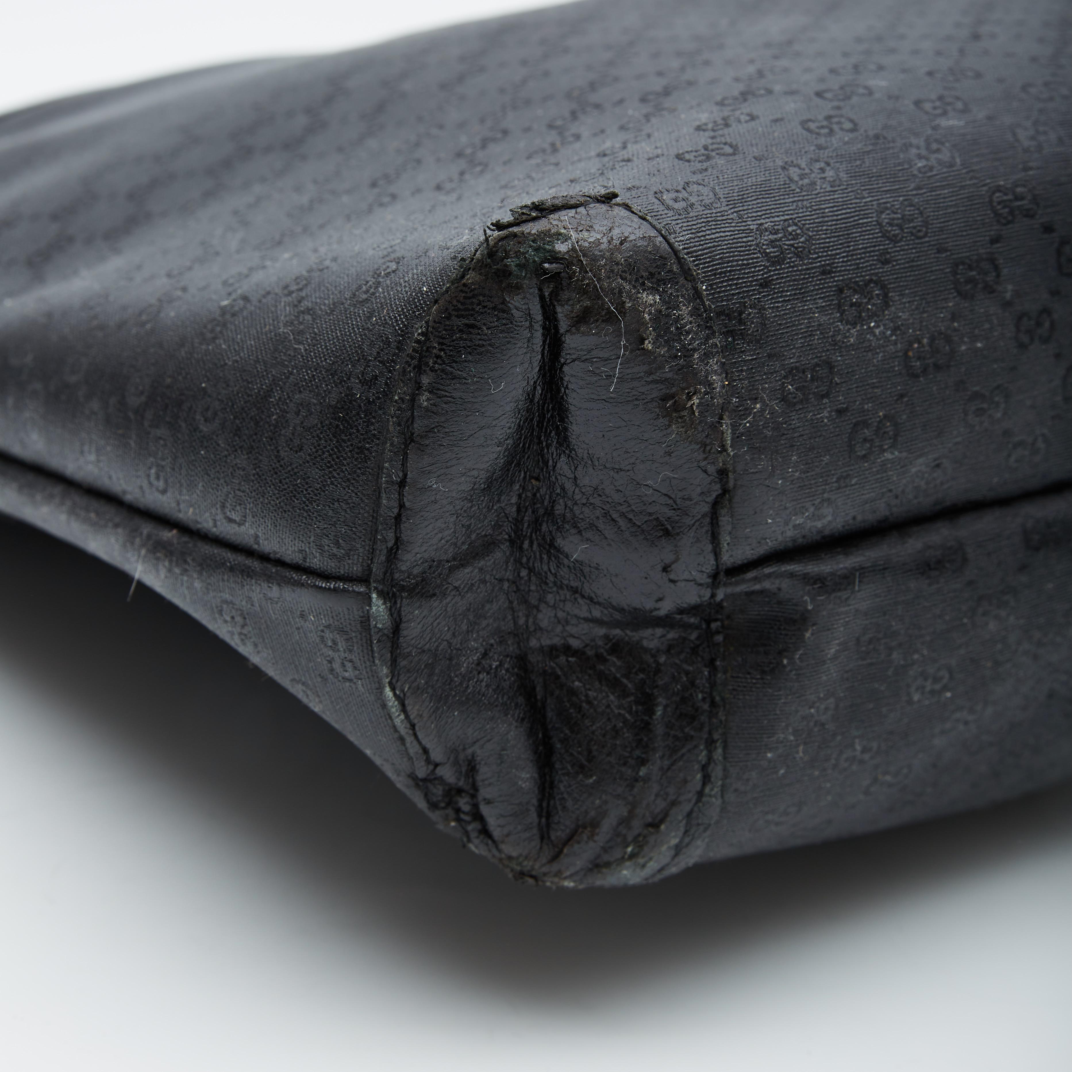 Gucci Vintage GG Supreme Black Web Straps Tote Bag For Sale 2