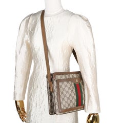 Gucci Vintage GG Supreme Monogram Ophidia Medium Shoulder Bag, Brown