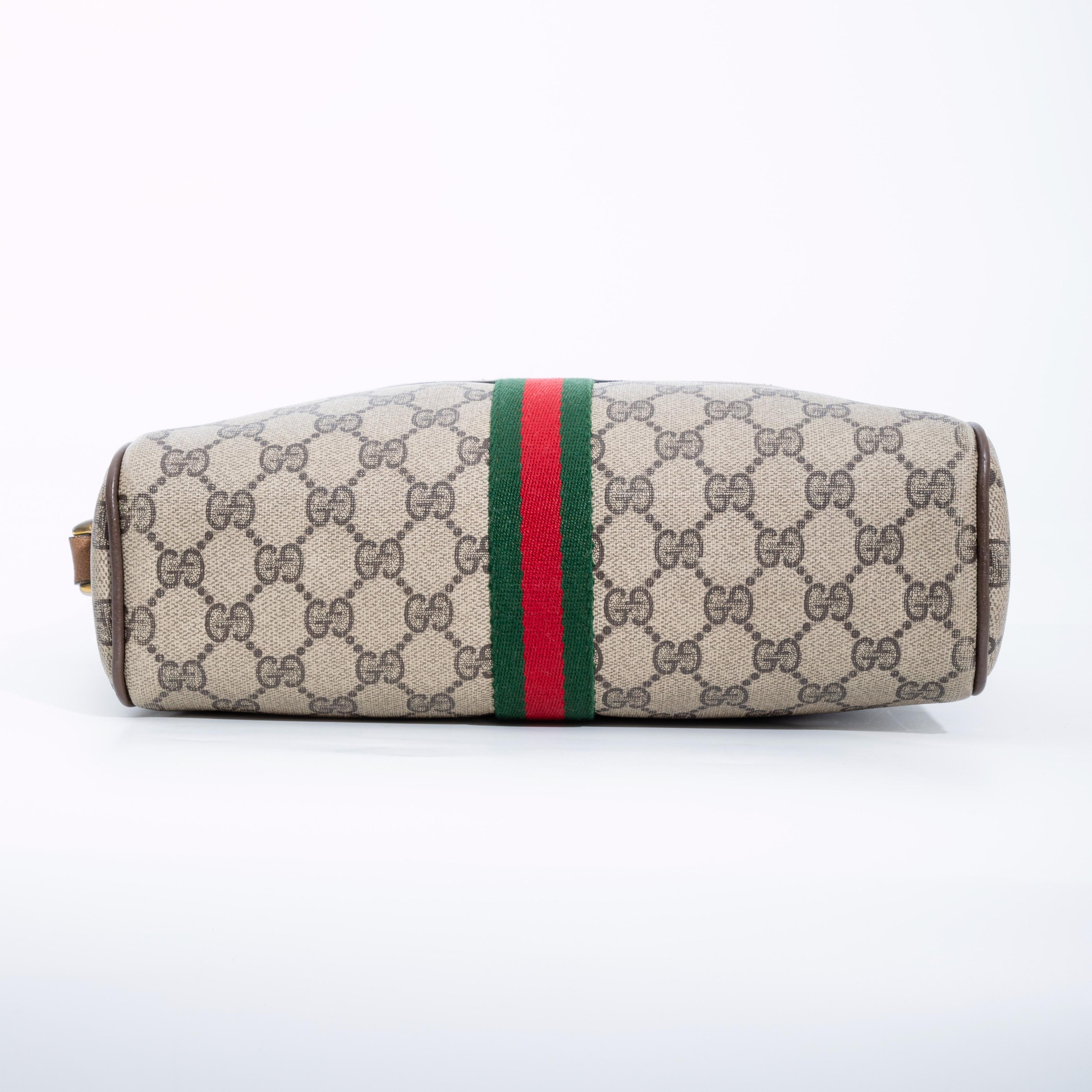 Gucci Vintage GG Supreme Monogram Web Ophidia Crossbody Bag Small 