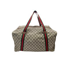 Gucci Vintage GG Supreme Weekender Duffle Bag con custodia
