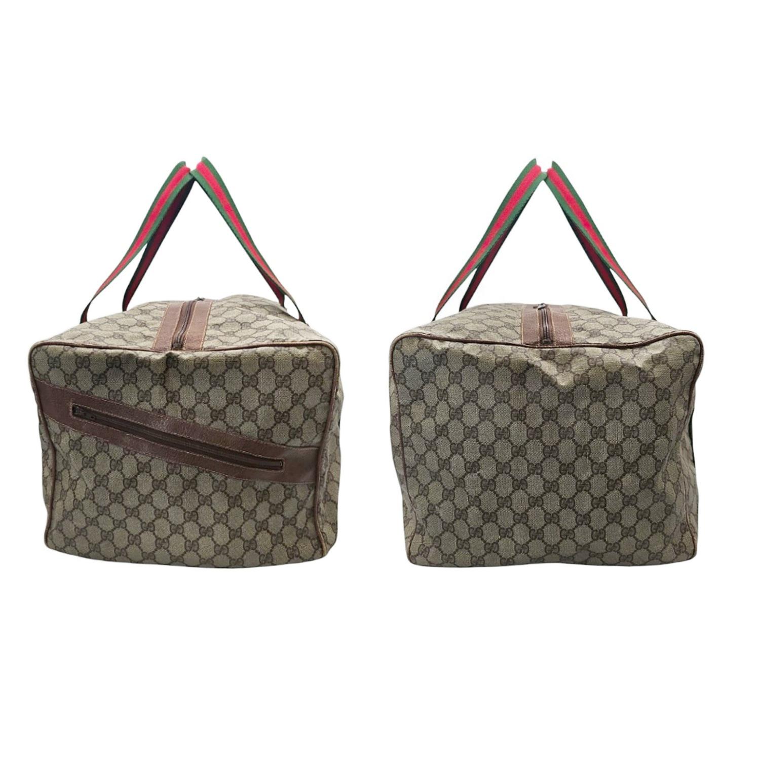 Bolsa Gucci Vintage GG Supreme Weekender Duffle Bag con bolsa en Bueno estado para la venta en Scottsdale, AZ
