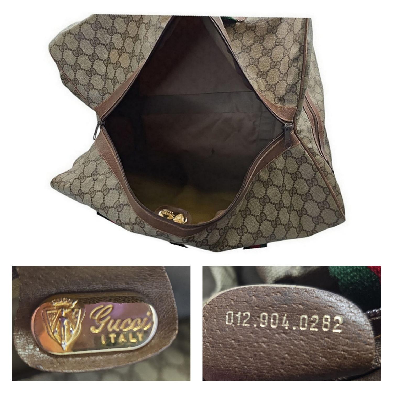 Bolsa Gucci Vintage GG Supreme Weekender Duffle Bag con bolsa en venta 1