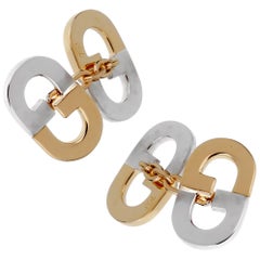 Gucci Used GG Two-Tone Cufflinks